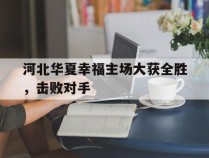 河北华夏幸福主场大获全胜，击败对手的简单介绍